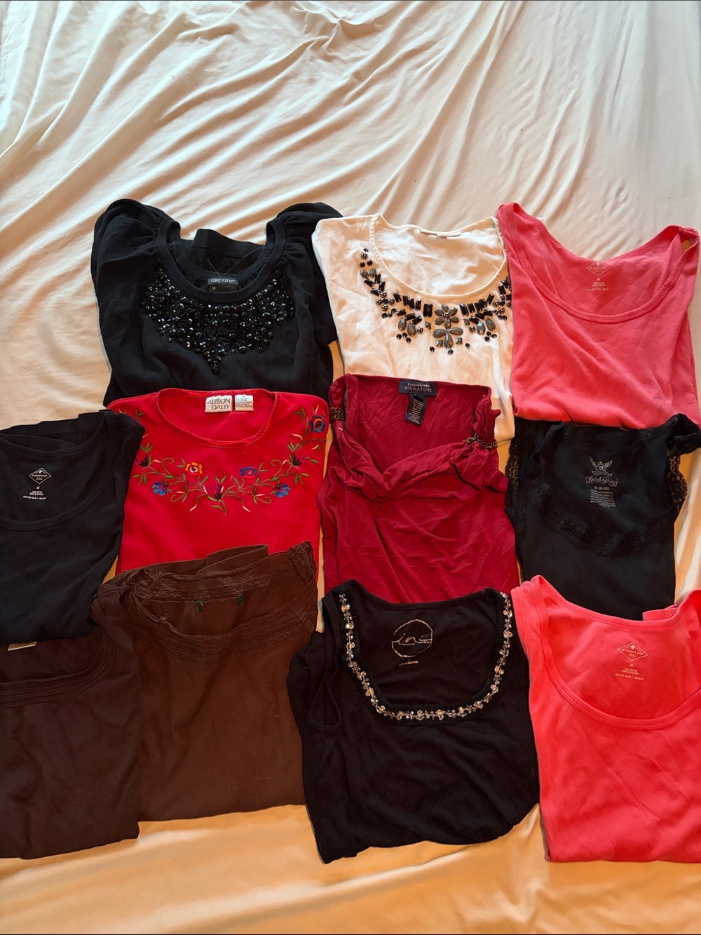 Lot of 11 women’s size M Short-Sleeve Tops and tank tops